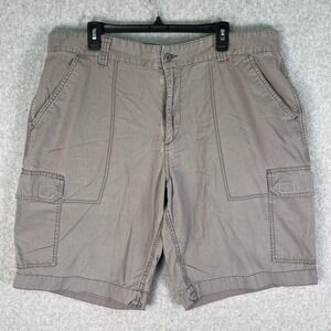Route 66 Cargo‎ Shorts Men's 42 Gray 100% Cotton Ripstop Utility Pockets Casual